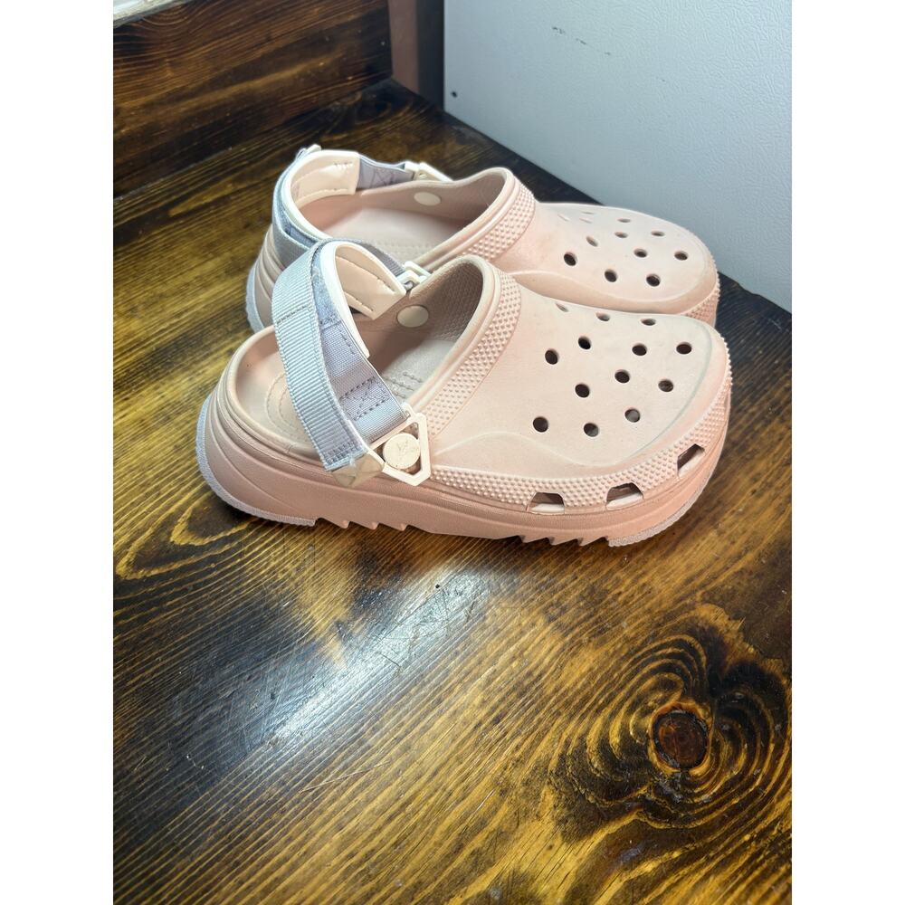 Crocs Pink Platform Clogs Size 7